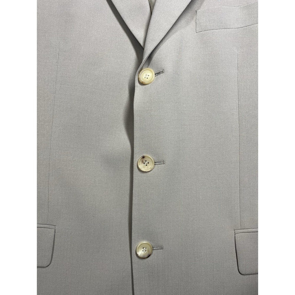 Hugo Boss Angelico Lucca Blazer‎ Suit Jacket Wool USA Mens Beige Size 42S - Picture 4 of 15